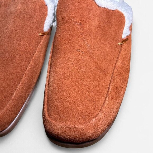 Franco Sarto Barris 2 Cognac Faux Fur Lined Slip On Mules women size 9 - Picture 6 of 6